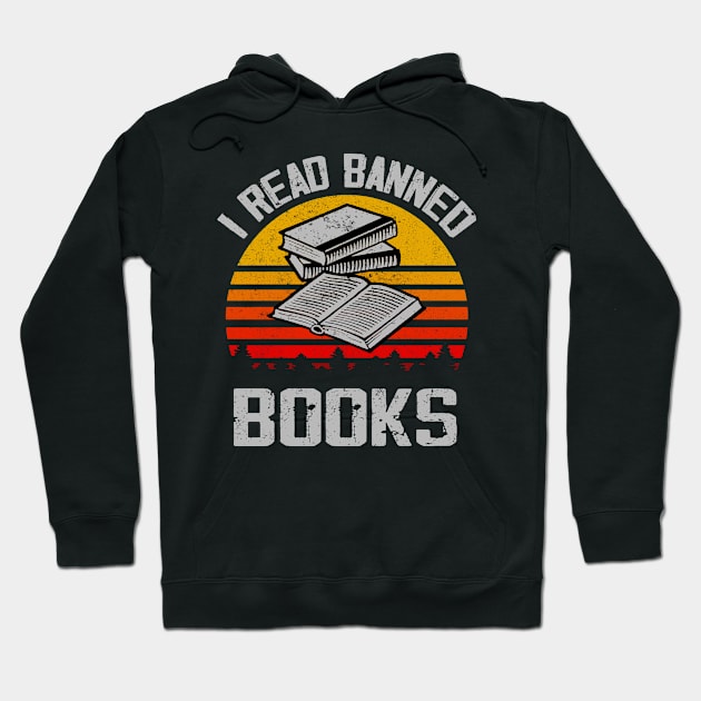 I Read Banned Books Week Reading Librarian Reader Teachers Hoodie by Hussein@Hussein